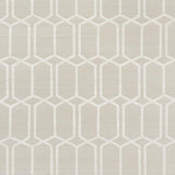 Schumacher Modern Trellis Hemp Shimmer Moonstone Wallpaper