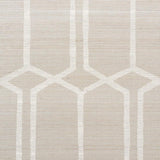 Schumacher Modern Trellis Hemp Shimmer Moonstone Wallpaper