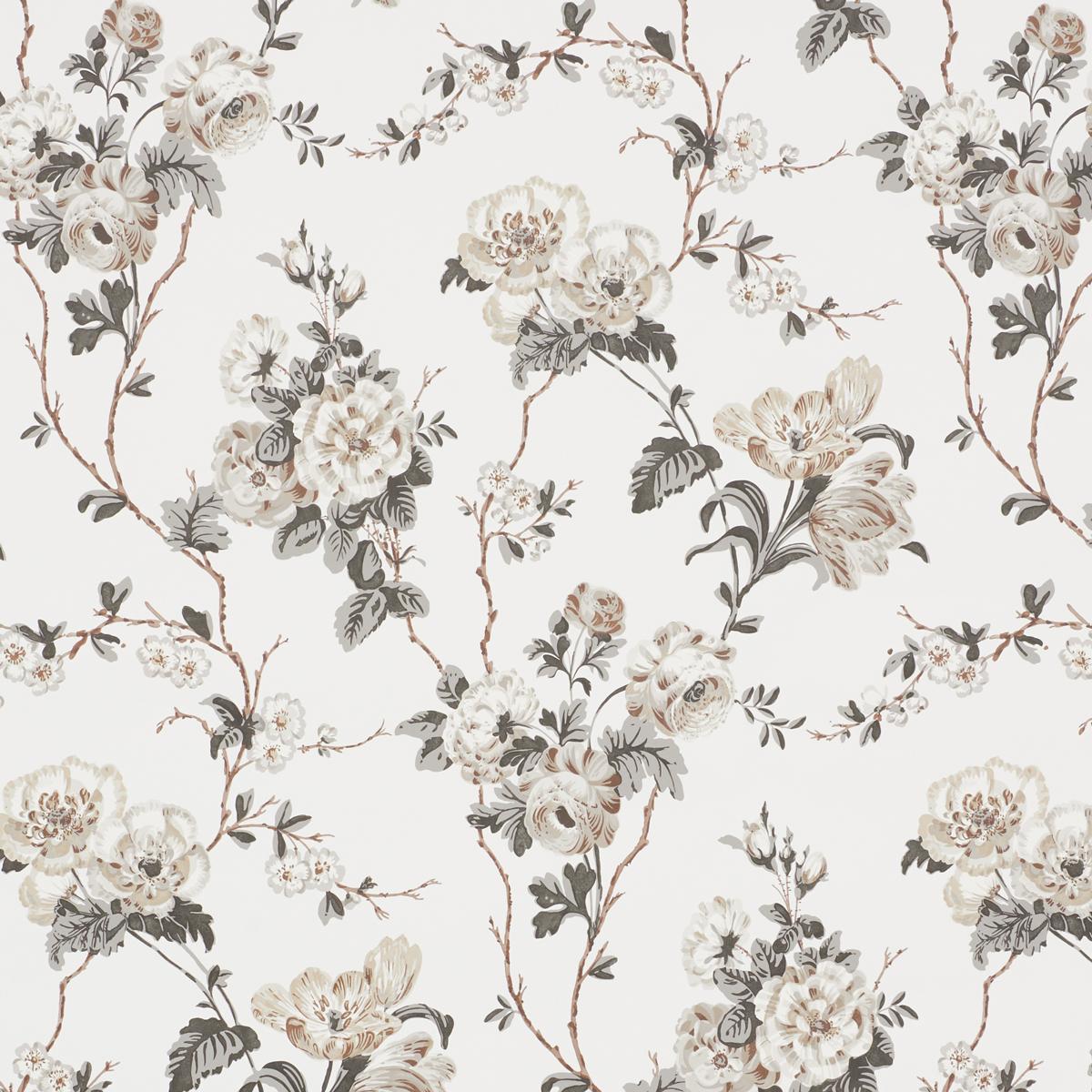 Schumacher Betty Charcoal Wallpaper