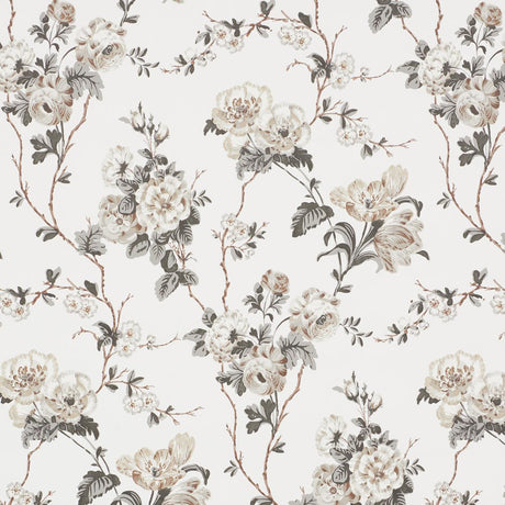 Schumacher Betty Charcoal Wallpaper