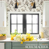 Schumacher Betty Charcoal Wallpaper