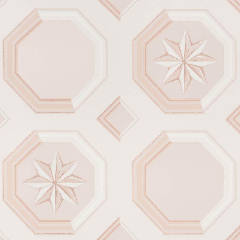 Schumacher Augustus Blush Wallpaper