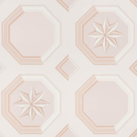 Schumacher Augustus Blush Wallpaper