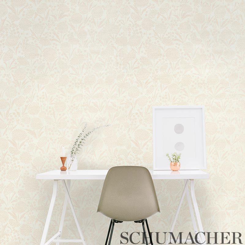 Schumacher Chrysanthemum Sisal Sky Wallpaper – DecoratorsBest