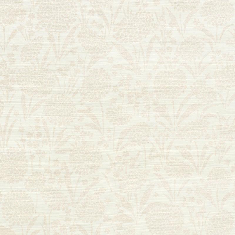 Schumacher Chrysanthemum Sisal Blush Wallpaper