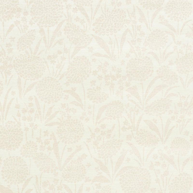 Schumacher Chrysanthemum Sisal Blush Wallpaper