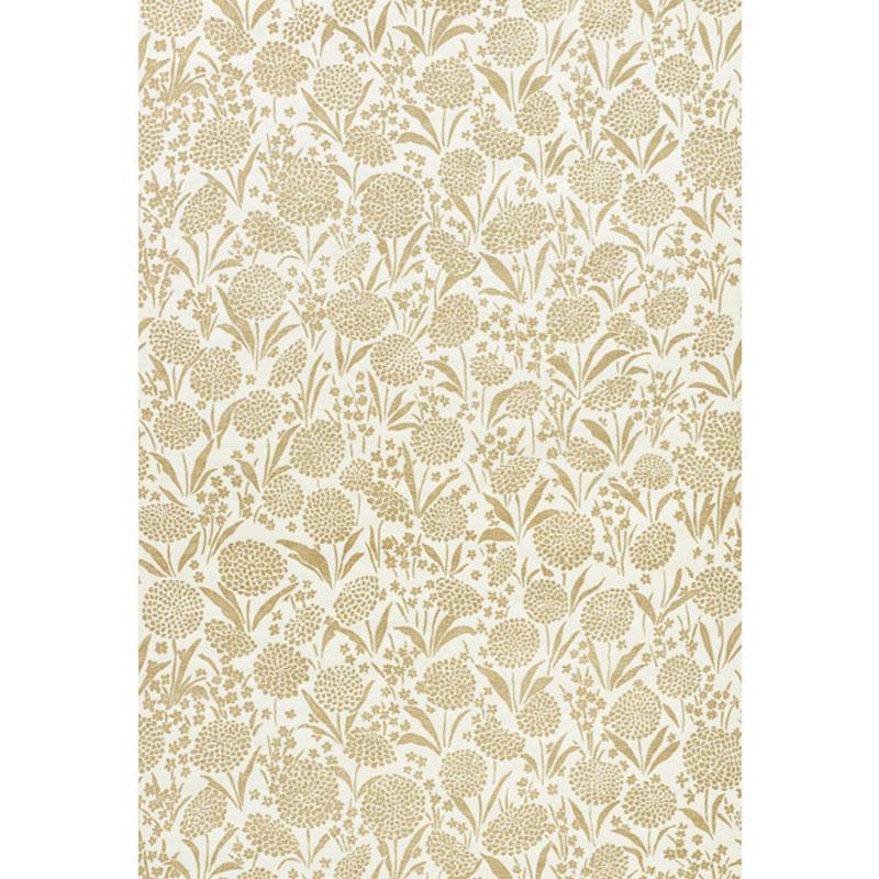 Schumacher Chrysanthemum Sisal Gold Wallpaper