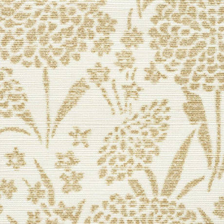 Schumacher Chrysanthemum Sisal Gold Wallpaper