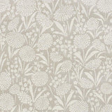 Schumacher Chrysanthemum Hemp Shimmer Moonstone Wallpaper