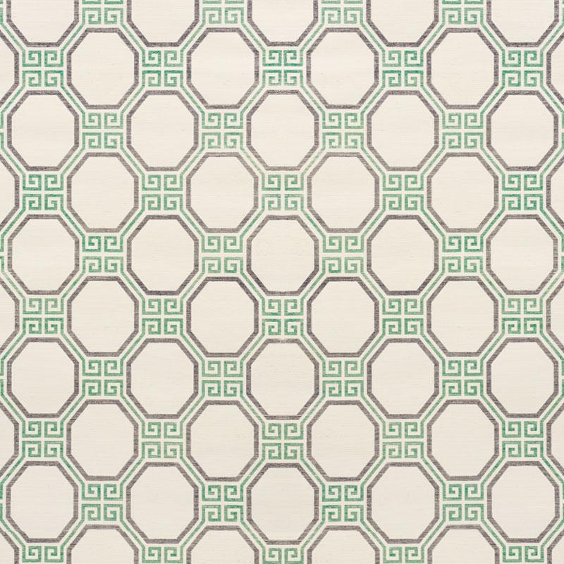 Schumacher Octavia Sisal Jade Wallpaper