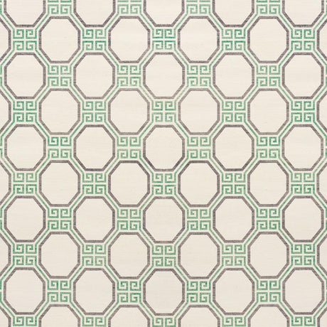 Schumacher Octavia Sisal Jade Wallpaper