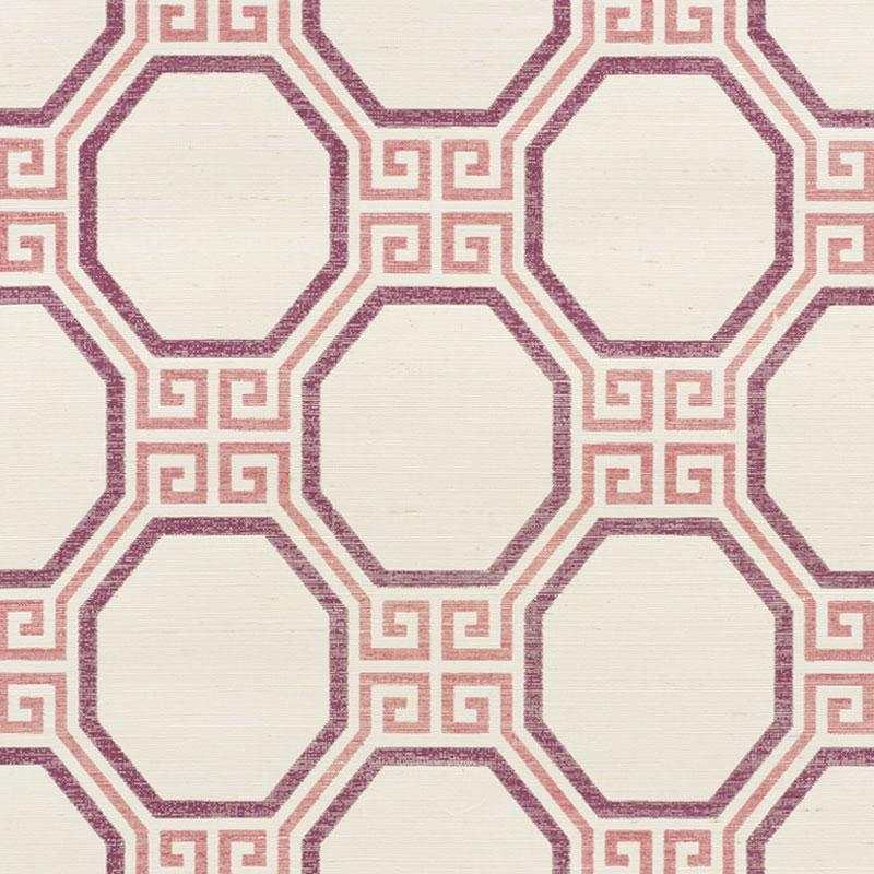 Schumacher Octavia Sisal Cinnabar Wallpaper