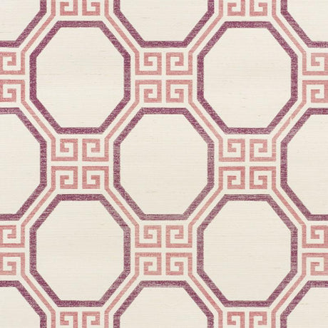 Schumacher Octavia Sisal Cinnabar Wallpaper
