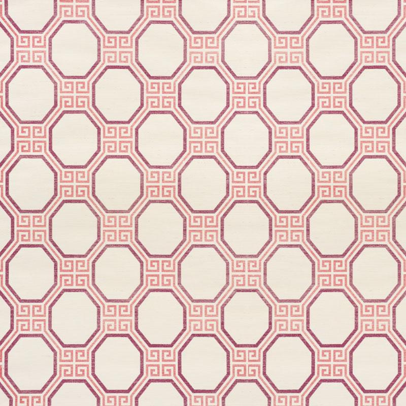 Schumacher Octavia Sisal Cinnabar Wallpaper