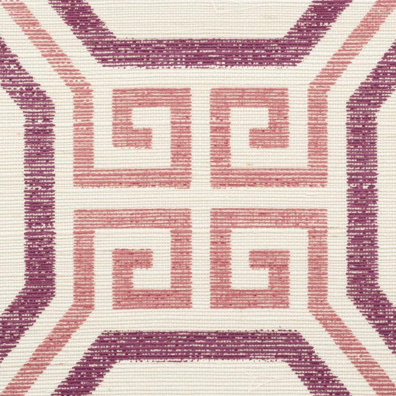 Schumacher Octavia Sisal Cinnabar Wallpaper