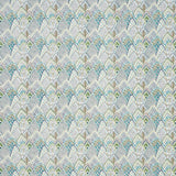 Schumacher Albizia Embroidery Blue & Green Fabric