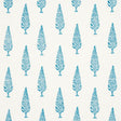 Schumacher Juniper Block Print Blue Fabric