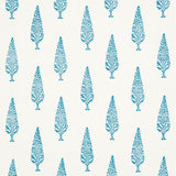Schumacher Juniper Block Print Blue Fabric