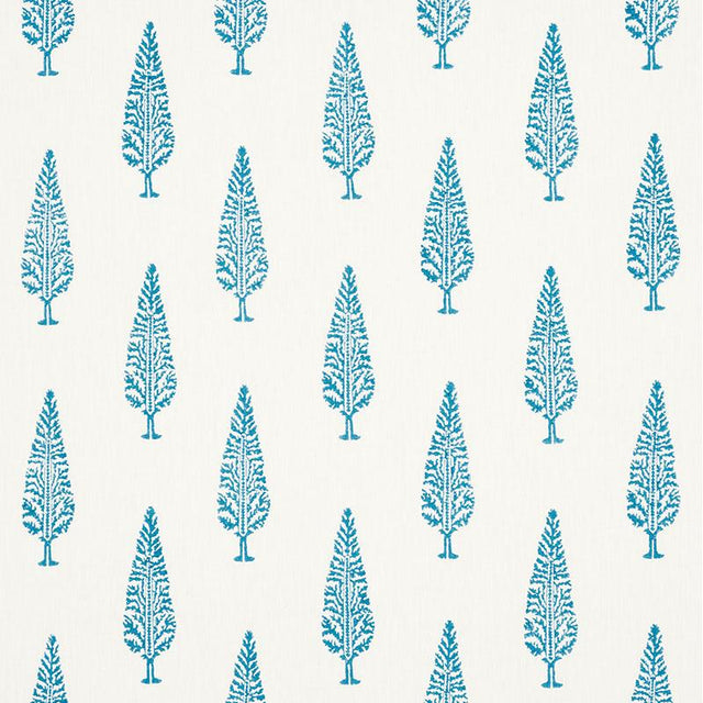 Schumacher Juniper Block Print Blue Fabric