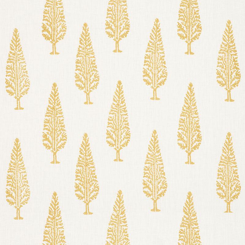 Schumacher Juniper Block Print Yellow Fabric