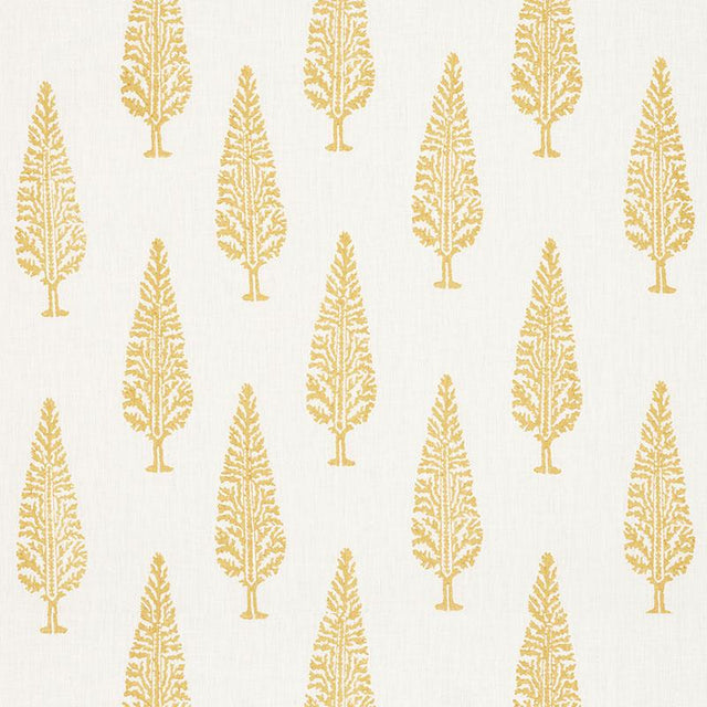 Schumacher Juniper Block Print Yellow Fabric