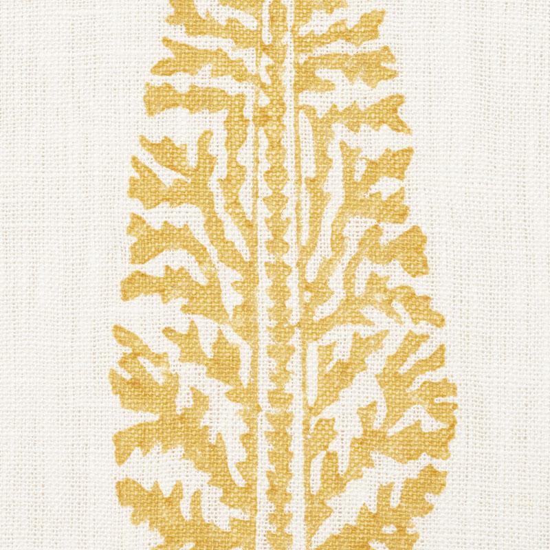 Schumacher Juniper Block Print Yellow Fabric