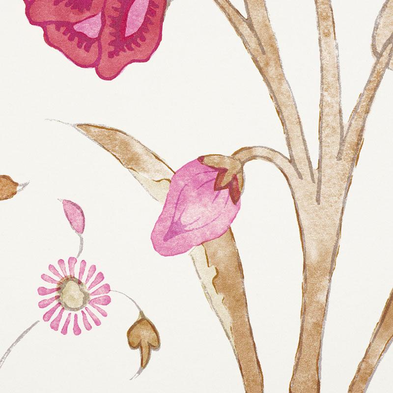 Schumacher Khilana Floral Spice Wallpaper
