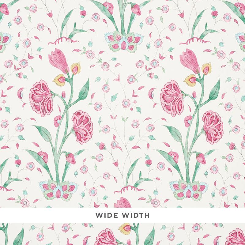 Schumacher Khilana Floral Pink Wallpaper
