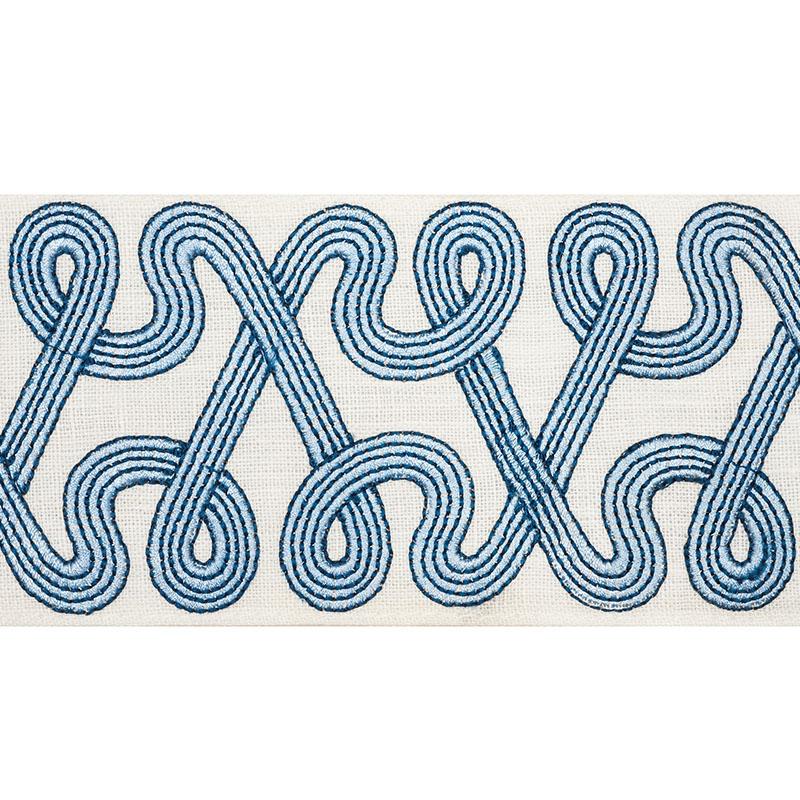 Schumacher Sky Freeform Embroidered Tape