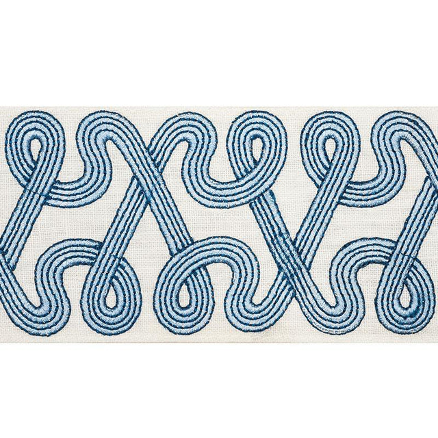 Schumacher Sky Freeform Embroidered Tape