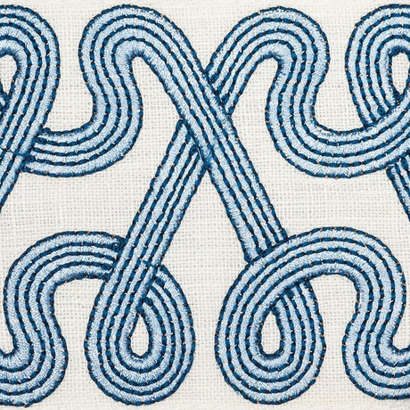Schumacher Sky Freeform Embroidered Tape