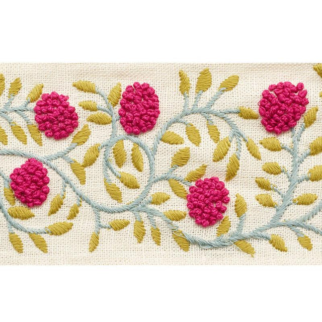 Schumacher Magenta & Leaf Ashoka Tape