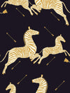 Scalamandre Zebras - Vinyl Black Wallpaper