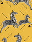 Scalamandre Zebras | Vinyl Yellow Wallpaper