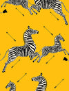 Scalamandre Zebras - Vinyl Yellow Wallpaper