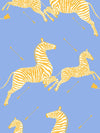 Scalamandre Zebras - Vinyl Periwinkle Wallpaper