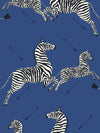 Scalamandre Zebras - Vinyl Denim Wallpaper