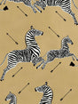 Scalamandre Zebras | Vinyl Gold Wallpaper