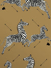 Scalamandre Zebras - Vinyl Gold Wallpaper