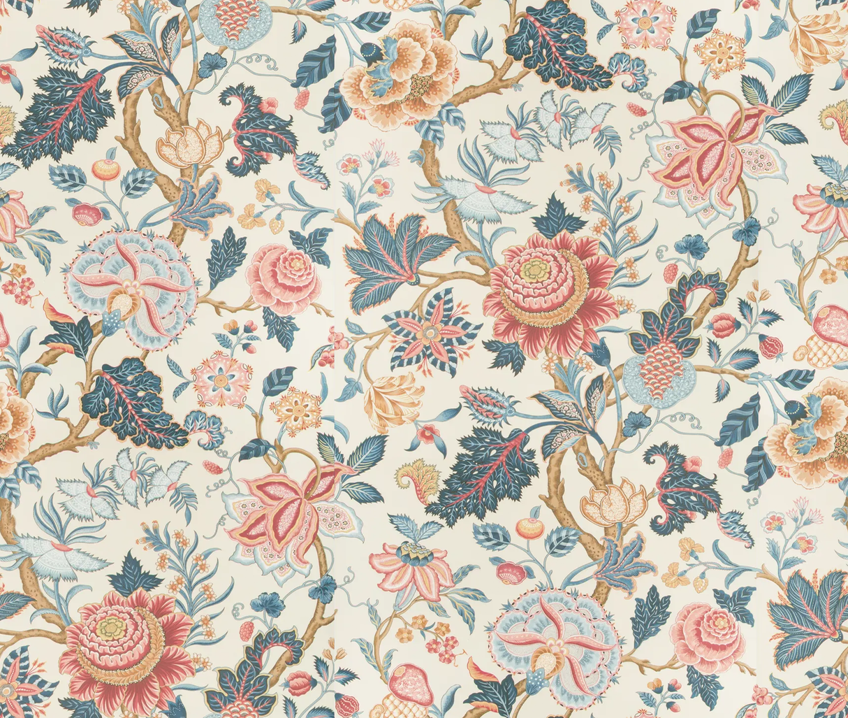 Brunschwig & Fils NIZAM RED/BLUE Wallpaper