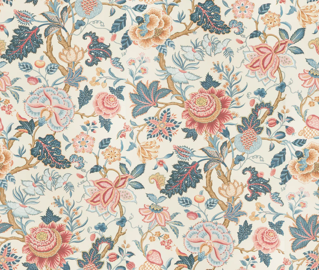 Brunschwig & Fils NIZAM RED/BLUE Wallpaper