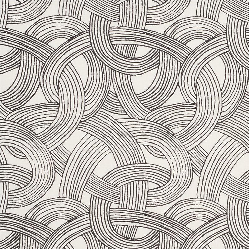 Schumacher Freeform Black Fabric
