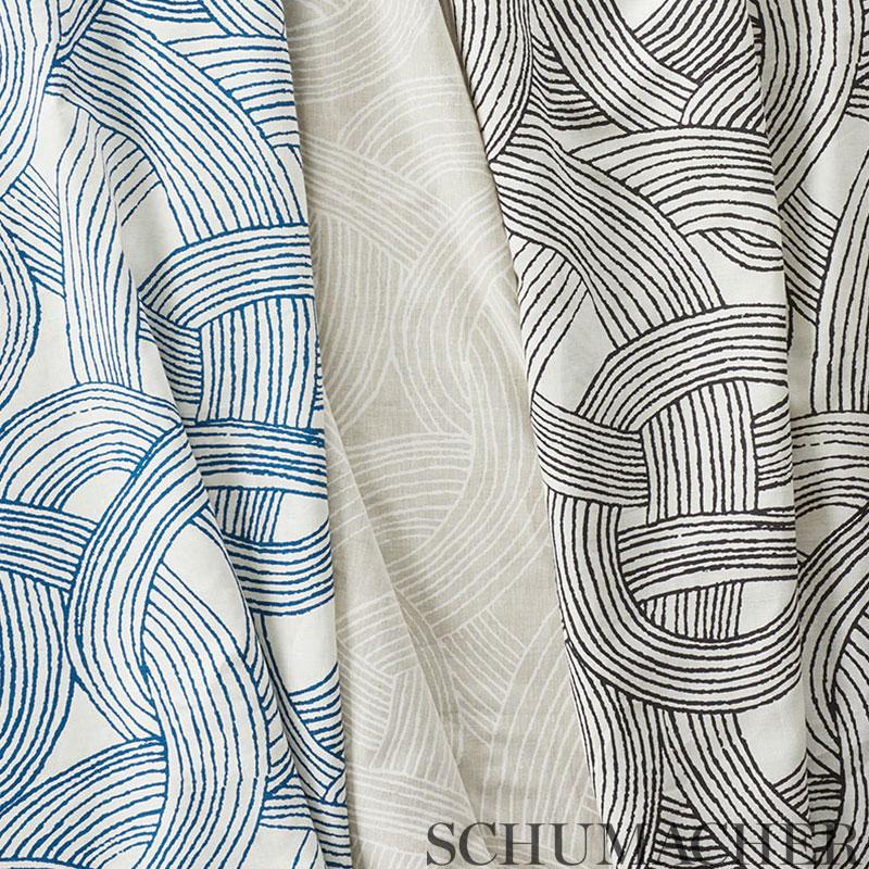 Schumacher Freeform Black Fabric