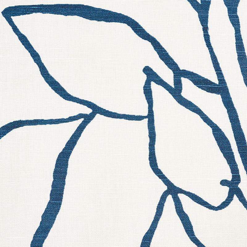 Schumacher Solandra Vine Blue Fabric