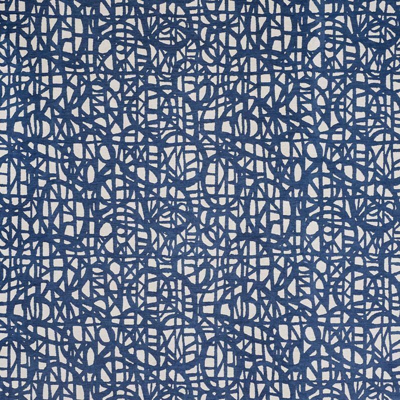 Schumacher Momentum Blue Fabric