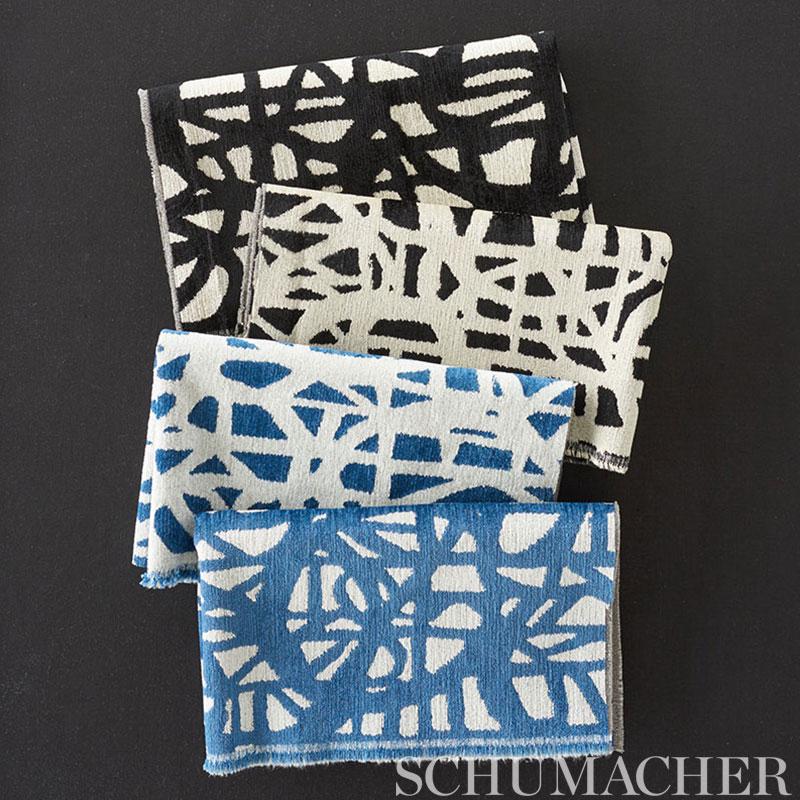 Schumacher Momentum Blue Fabric
