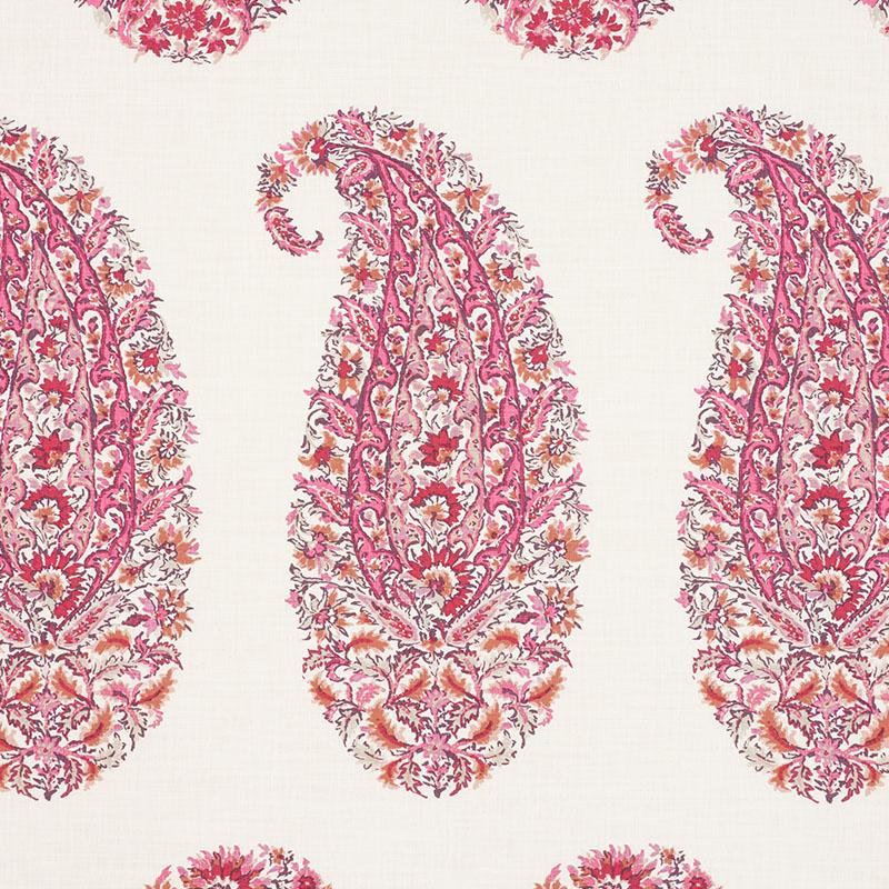 Schumacher Shirala Paisley Magenta Fabric