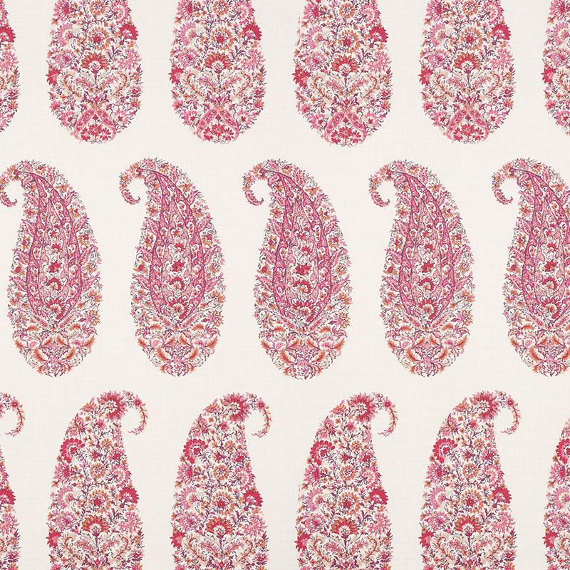Schumacher Shirala Paisley Magenta Fabric