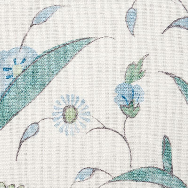 Schumacher Khilana Floral Peacock Fabric – DecoratorsBest