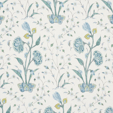 Schumacher Khilana Floral Peacock Fabric